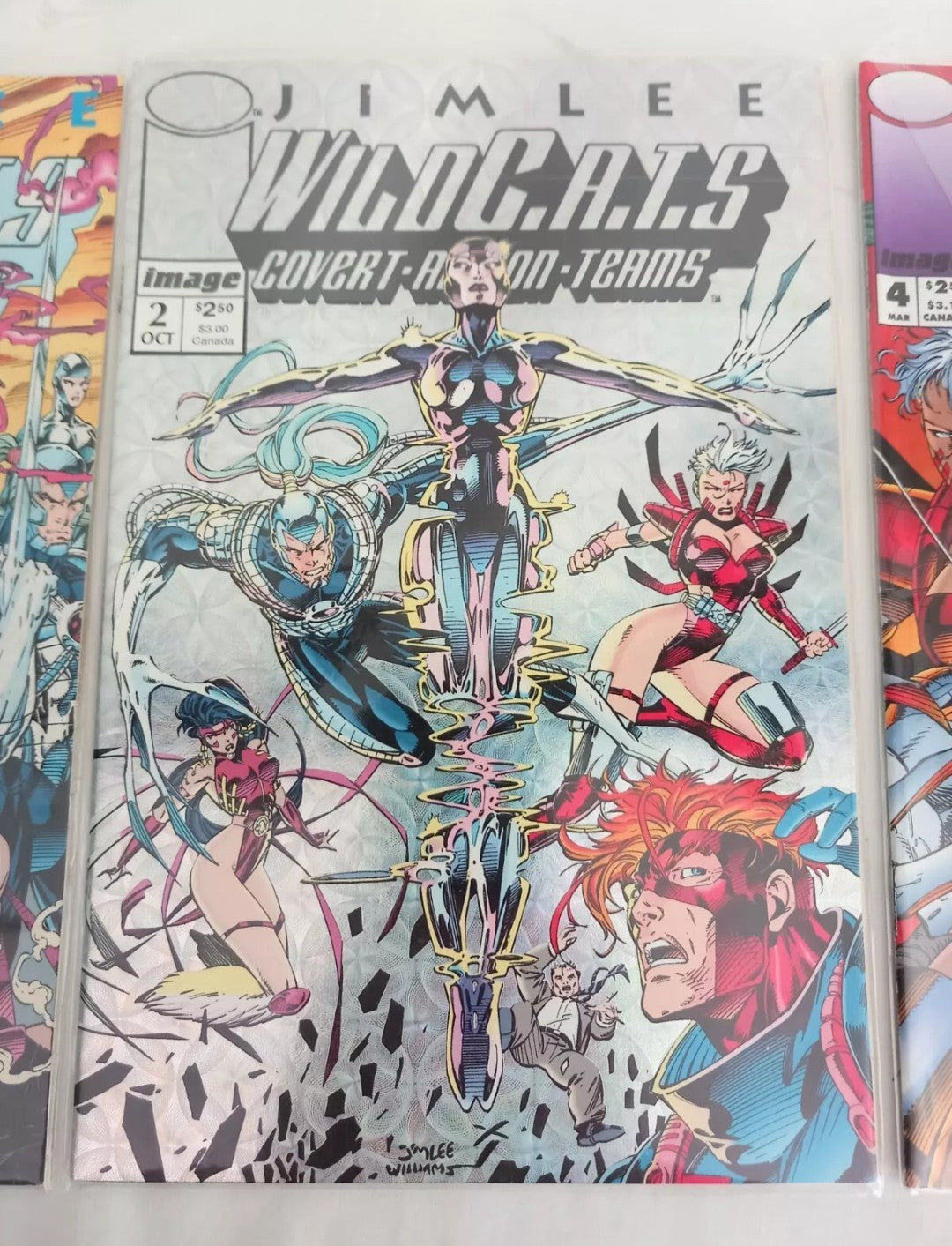 Image Comics Wildcats #1 2 & 4 first issue & holofoil cover 1992 first printing