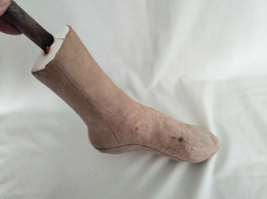 Vintage bespoke OOAK shoemaker's last curiosity oddity collectors piece
