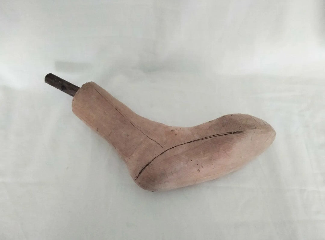 Vintage bespoke OOAK shoemaker's last curiosity oddity collectors piece