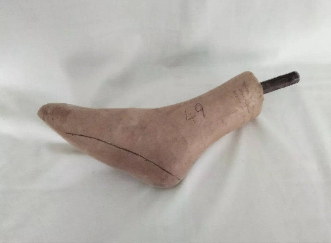 Vintage bespoke OOAK shoemaker's last curiosity oddity collectors piece