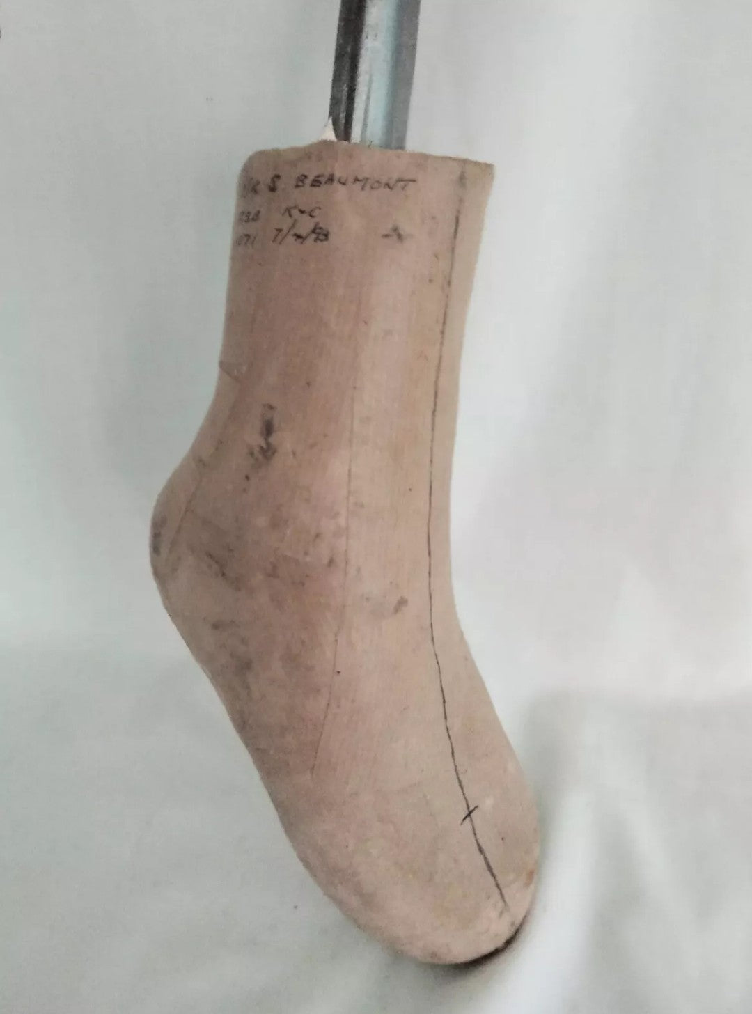 Vintage bespoke OOAK shoemaker's last curiosity oddity collectors piece