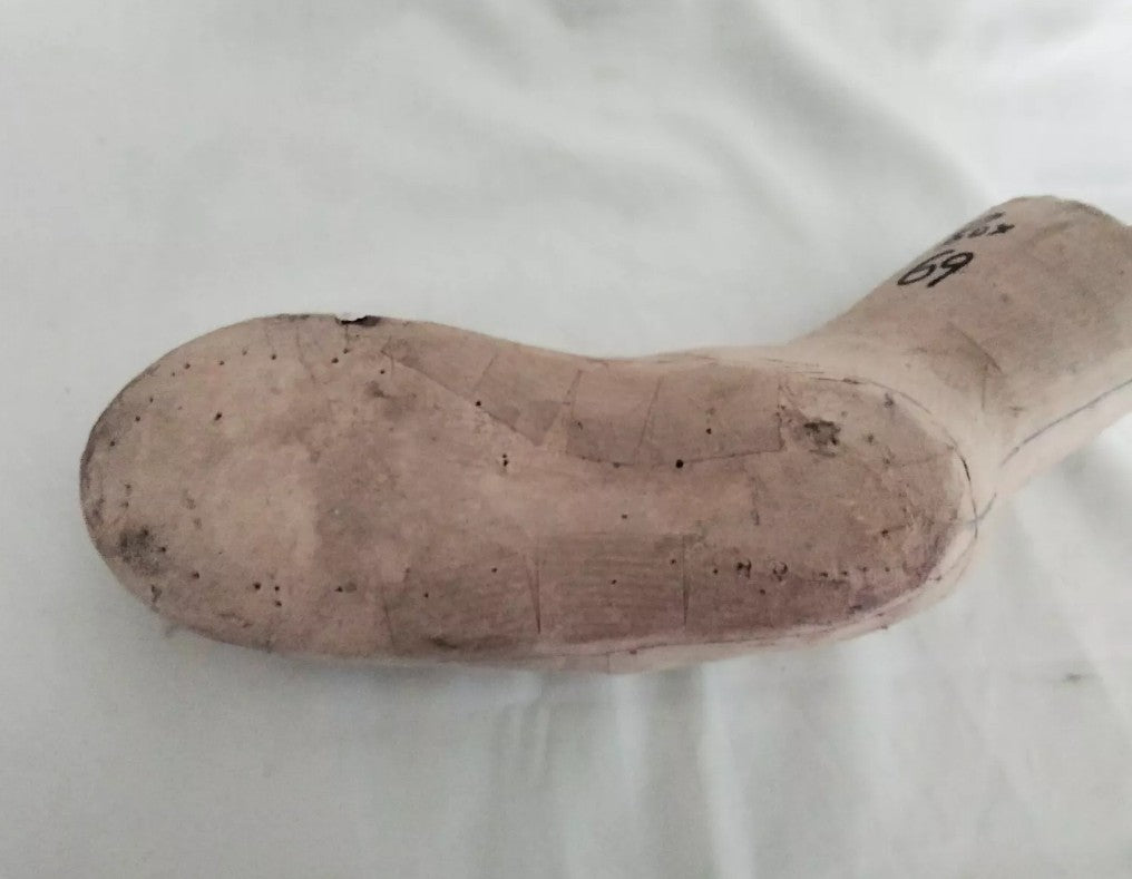 Vintage bespoke OOAK shoemaker's last curiosity oddity collectors piece