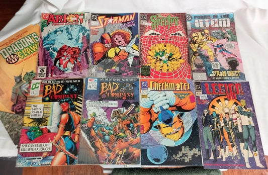 DC Copper Age 9 comic mixed lot Spectre Arion Starman Atom Legion 90 c1990