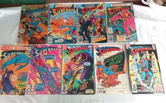 Superman #336 338 341 351 352 380 387 391 403 DC Comics 1979 to 1983 comic lot