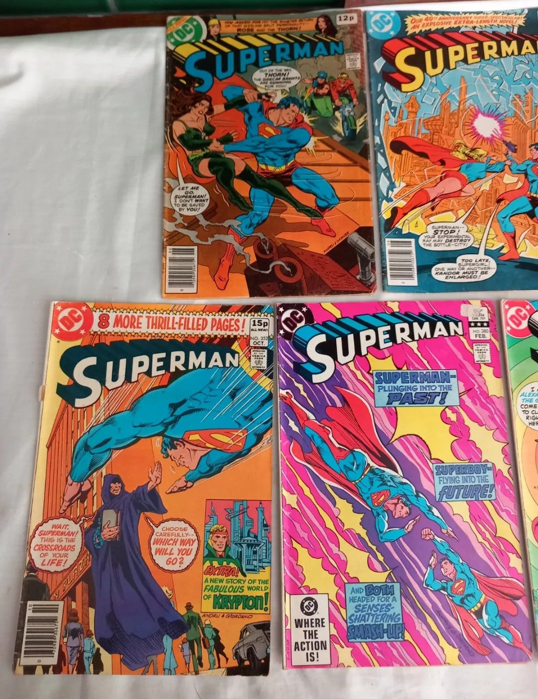 Superman #336 338 341 351 352 380 387 391 403 DC Comics 1979 to 1983 comic lot