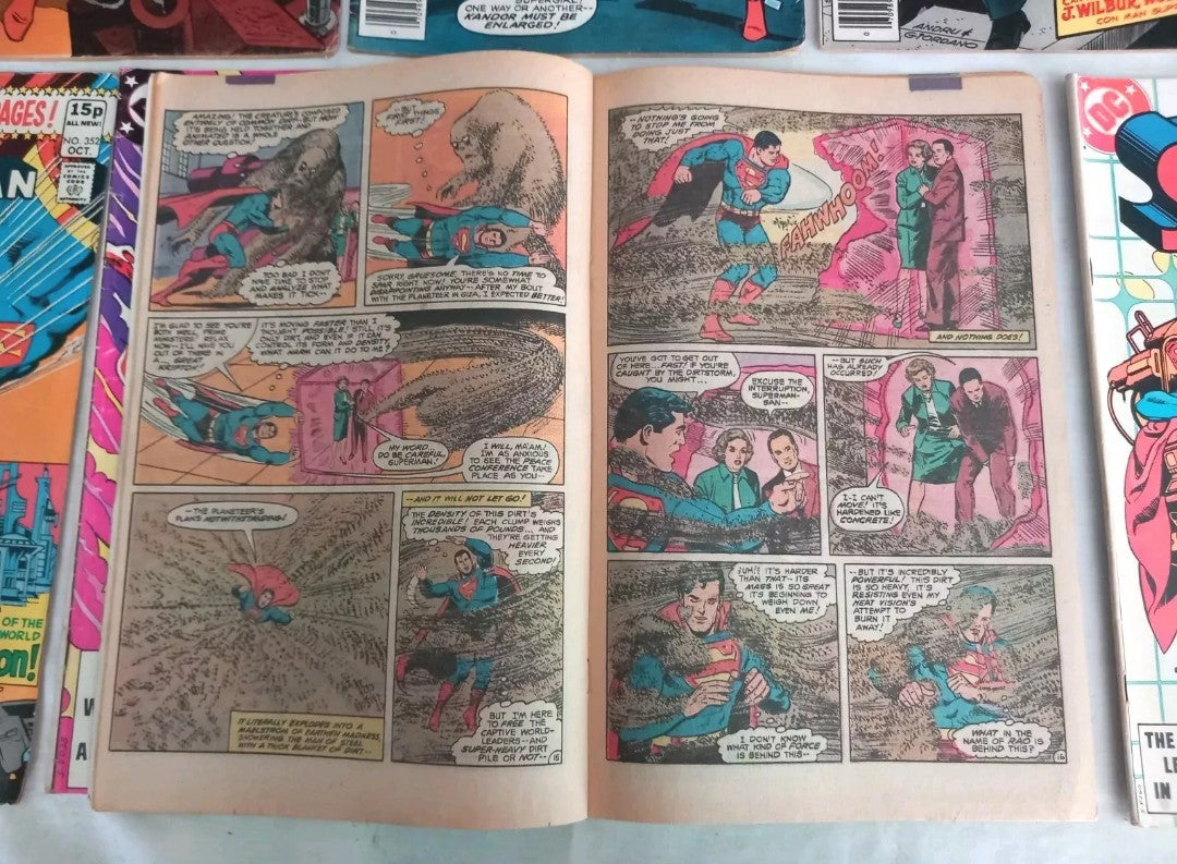 Superman #336 338 341 351 352 380 387 391 403 DC Comics 1979 to 1983 comic lot