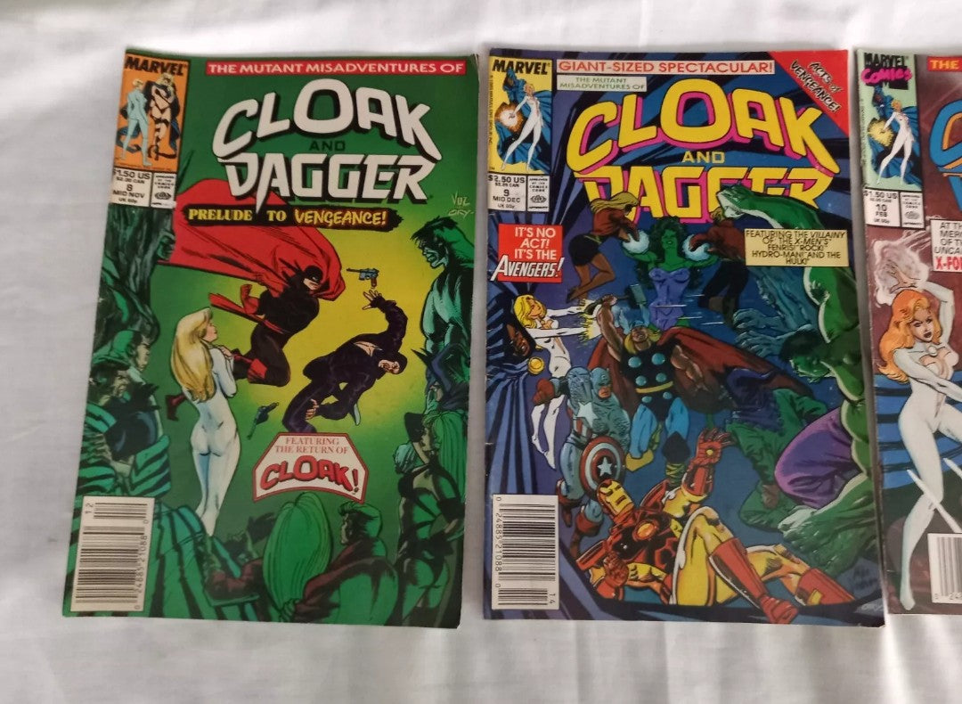 Cloak And Dagger Marvel Comics 1989 #8 9 10 11 comic lot