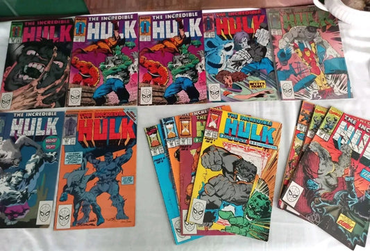 The Incredible Hulk Marvel Comics 1989 #358 to 369 15 comic lot including Countdown set