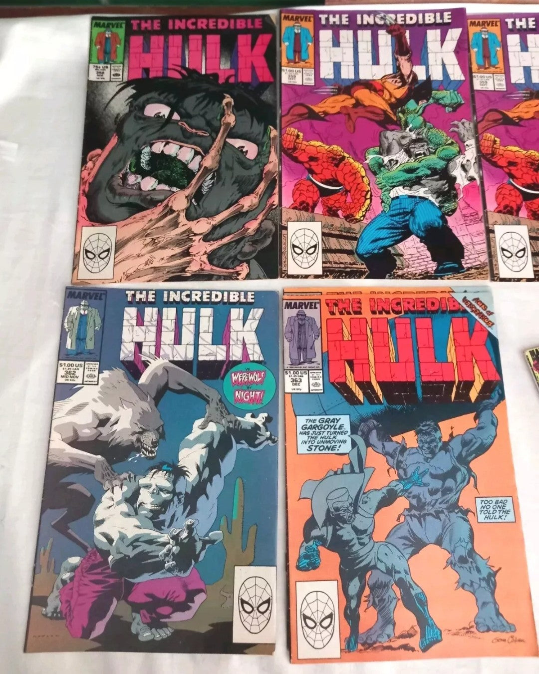 The Incredible Hulk Marvel Comics 1989 #358 to 369 15 comic lot including Countdown set