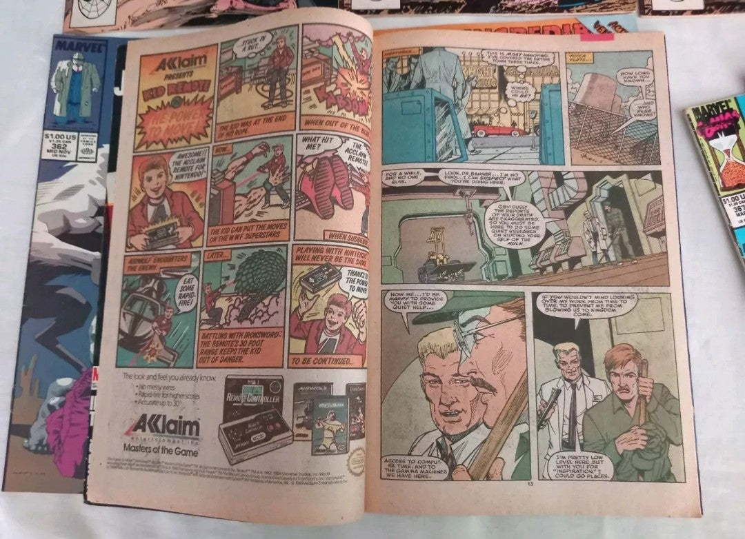 The Incredible Hulk Marvel Comics 1989 #358 to 369 15 comic lot including Countdown set