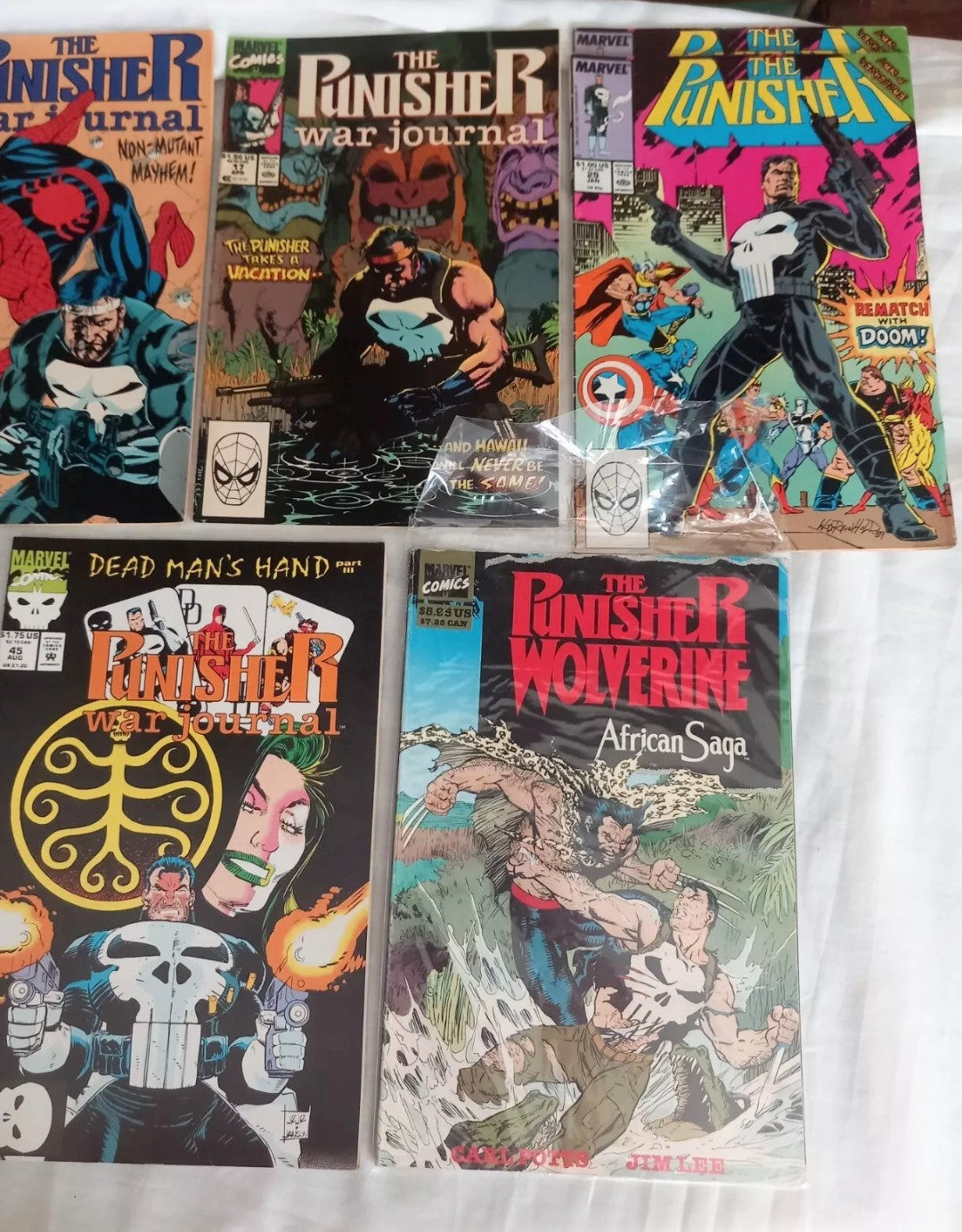 The Punisher War Journal Marvel Comics 1989 #12 15 17 29 30 45 African Saga 1988