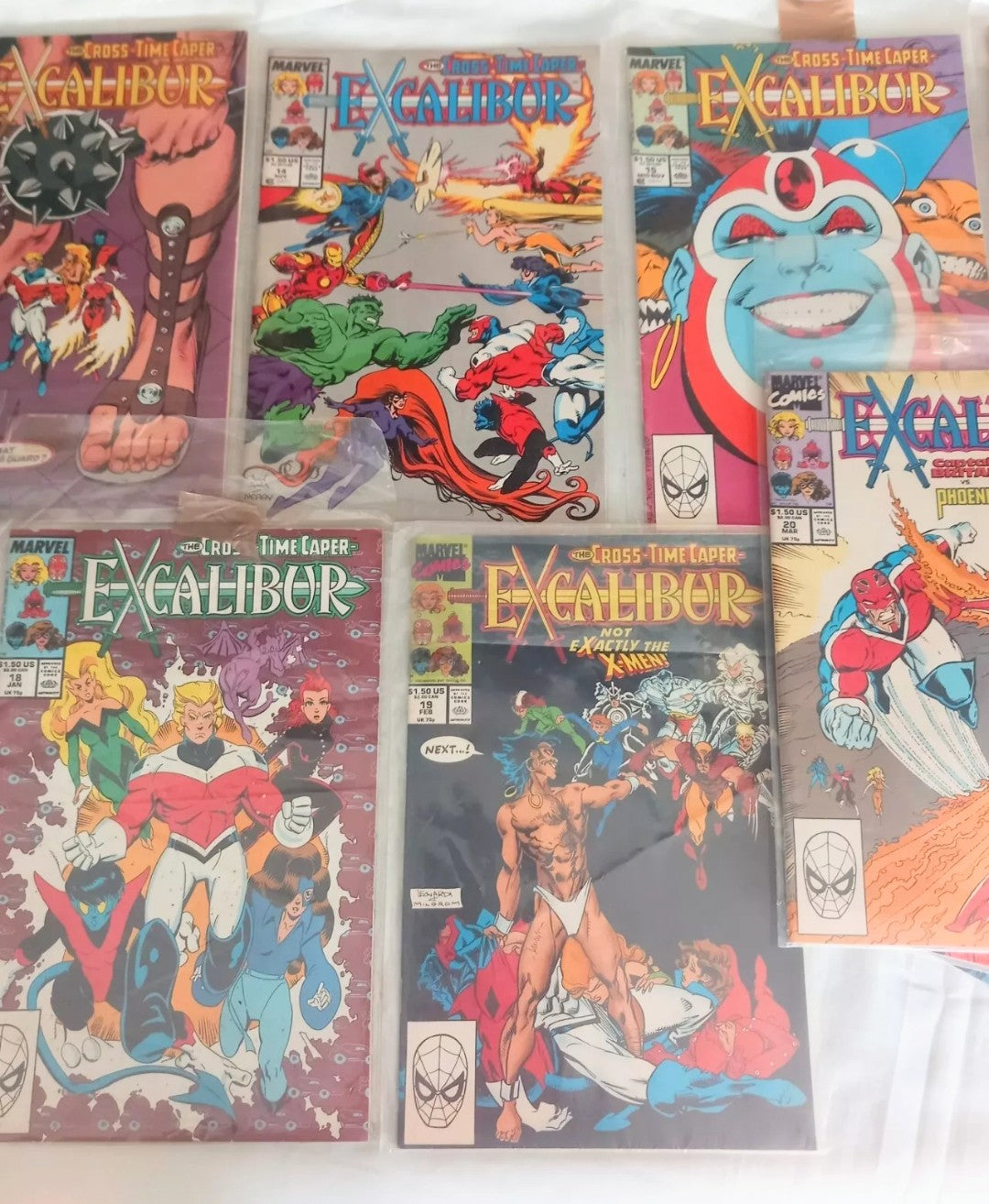 Excalibur Marvel Comics 1989 #12-21 23-25 Cross Time Caper 13 Comic Lot