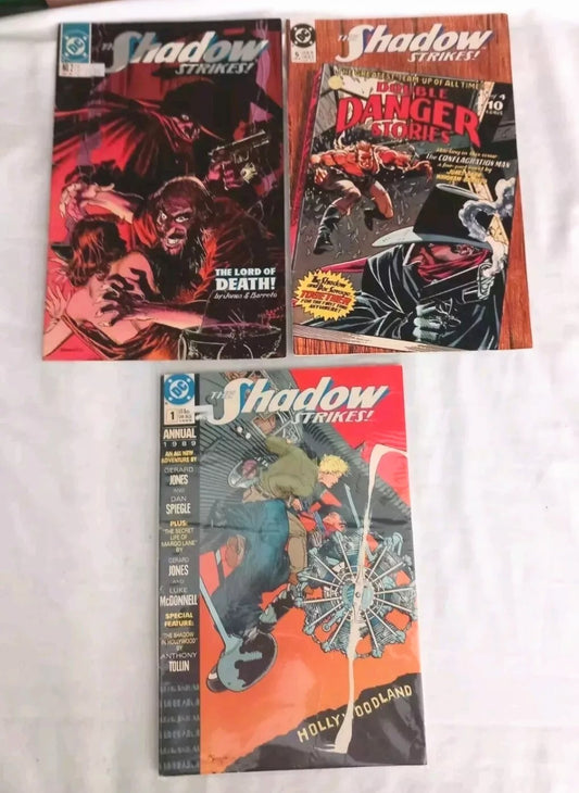 The Shadow Strikes DC Comics 1989 #2 4 & Annual 1989 comic lot