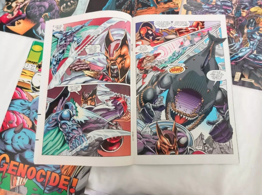 Image Copper Age 5 Comic mixed lot c1992 Spawn, Supreme, Cyber Force, Darker Image, Brigade