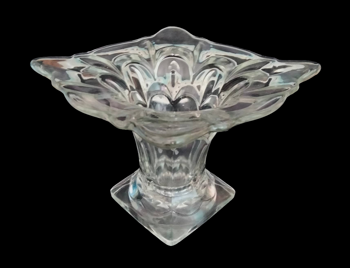 Art deco Bagley clear glass Salisbury vase