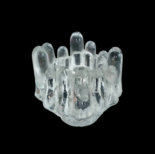 Kosta Boda ice textured Polar candle holder by Goran Warff