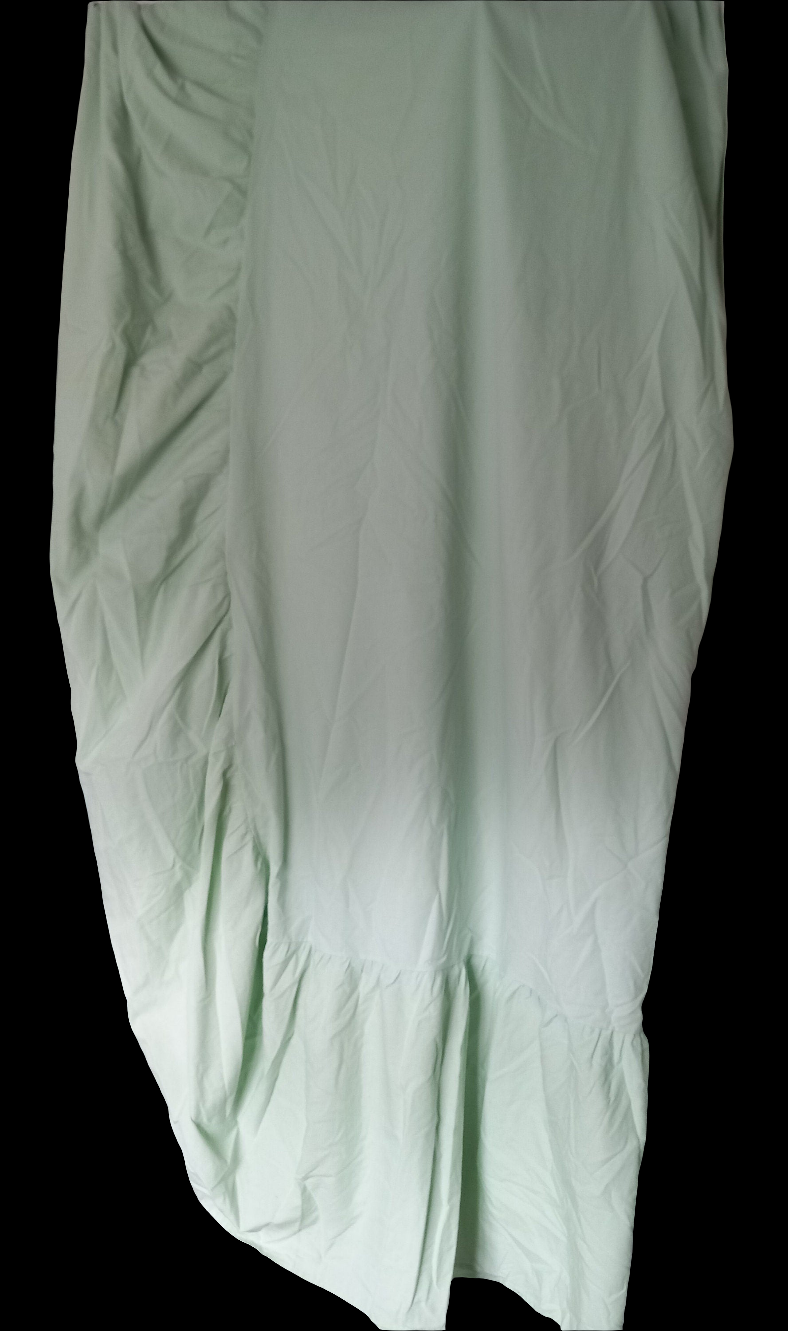 1980s Double Bed Mint Green Valance Sheet