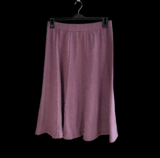 1980s purple & black dogtooth checked flared skirt 14 16