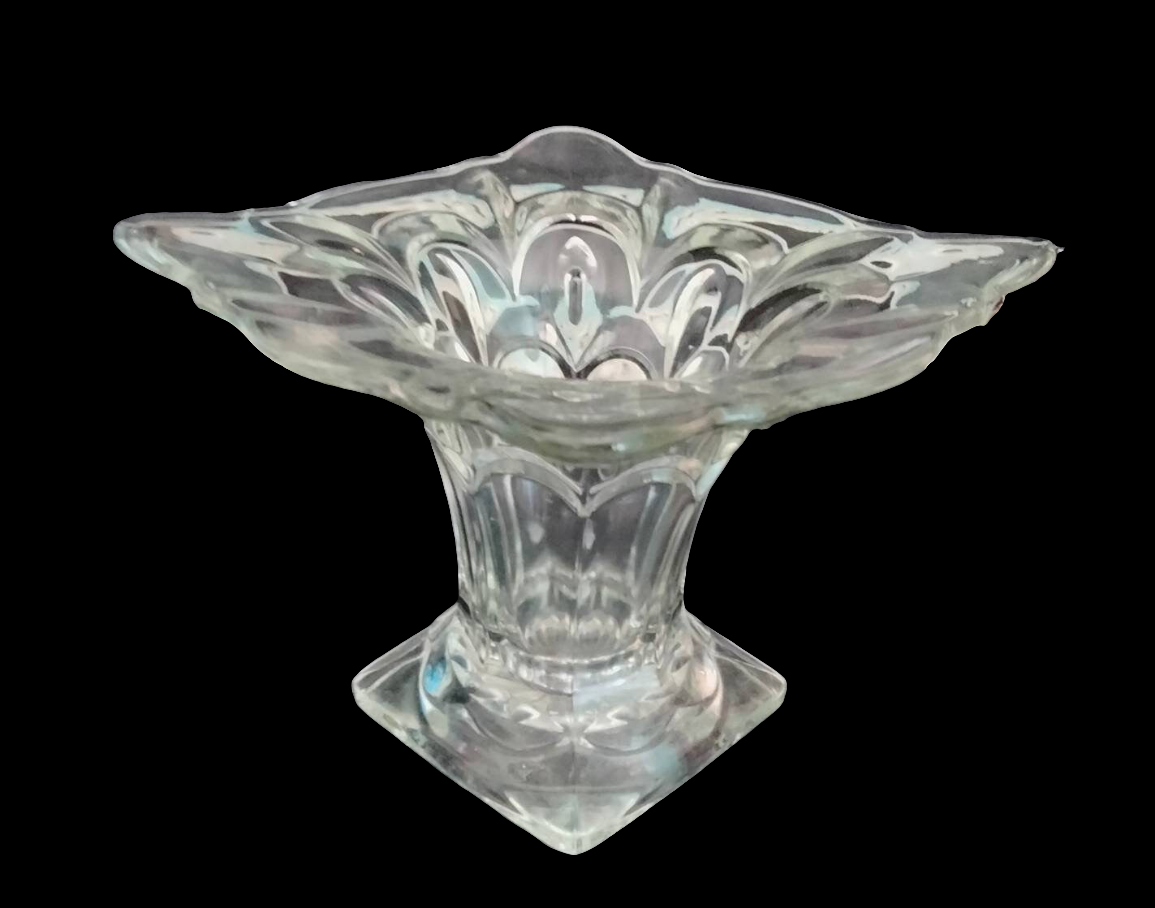 Art deco Bagley clear glass Salisbury vase