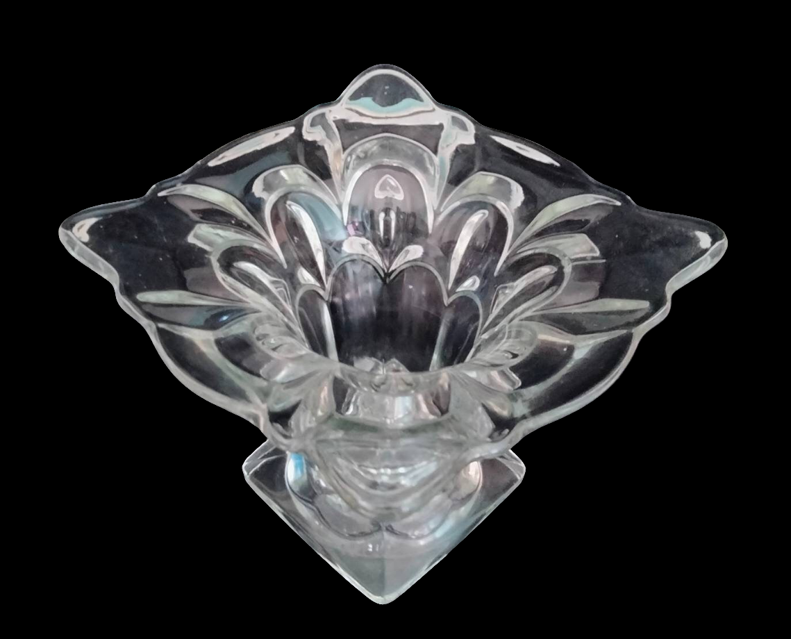Art deco Bagley clear glass Salisbury vase