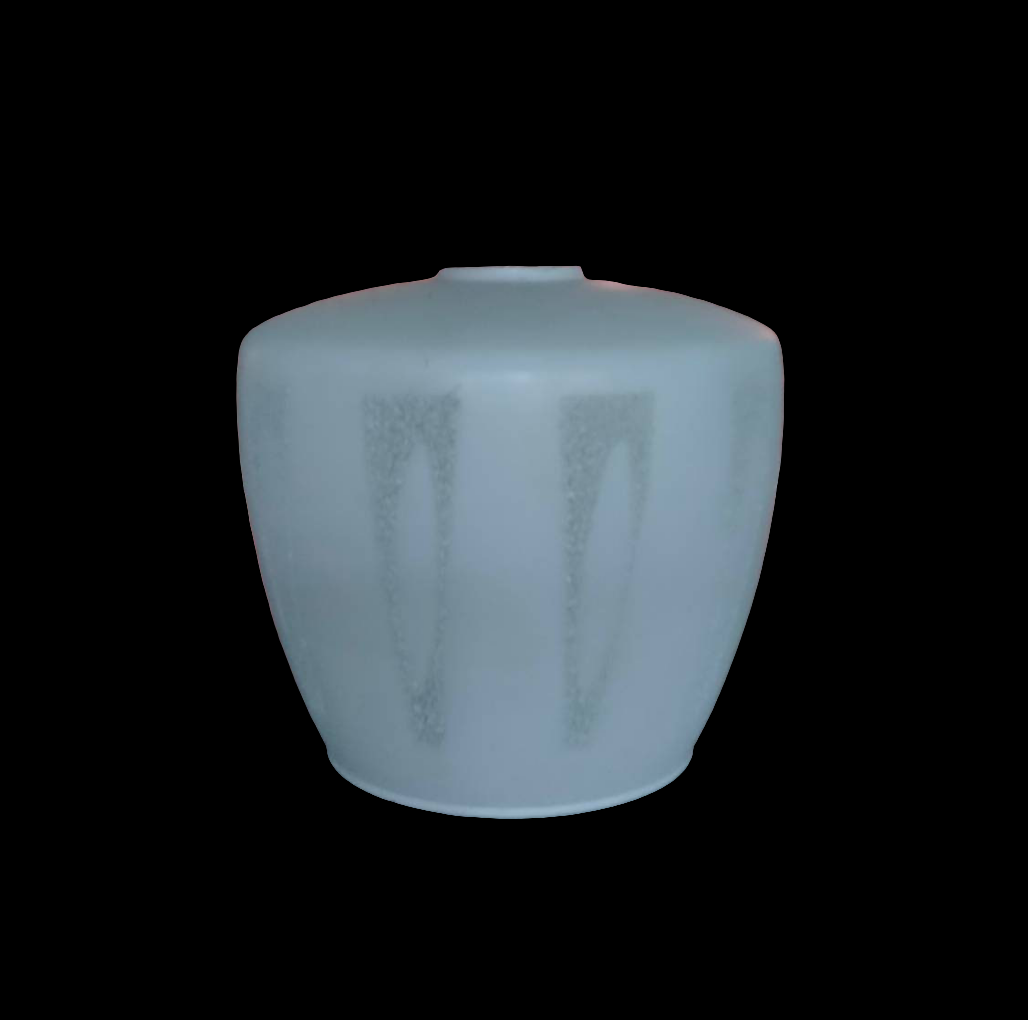 1950s white textured glass pendant light shade 4.75"