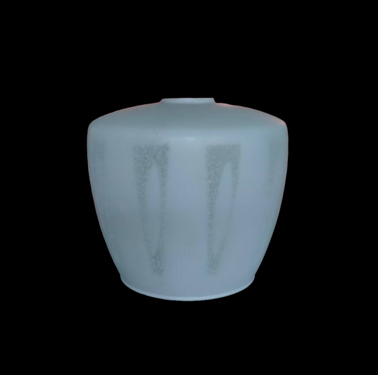 1950s white textured glass pendant light shade 4.75"