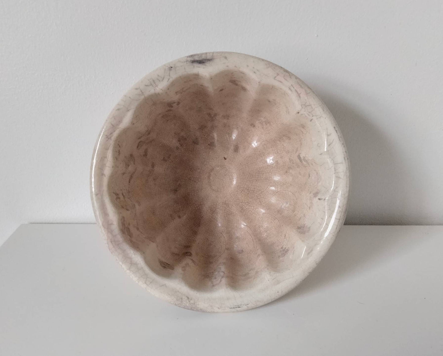 Antique Victorian Ceramic Jelly Aspic Blancmange Pie Mould