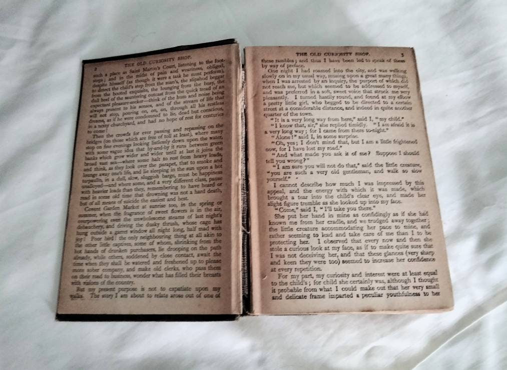 Edwardian book The Old Curiosity Shop by Charles Dickens c1900 Nelson
