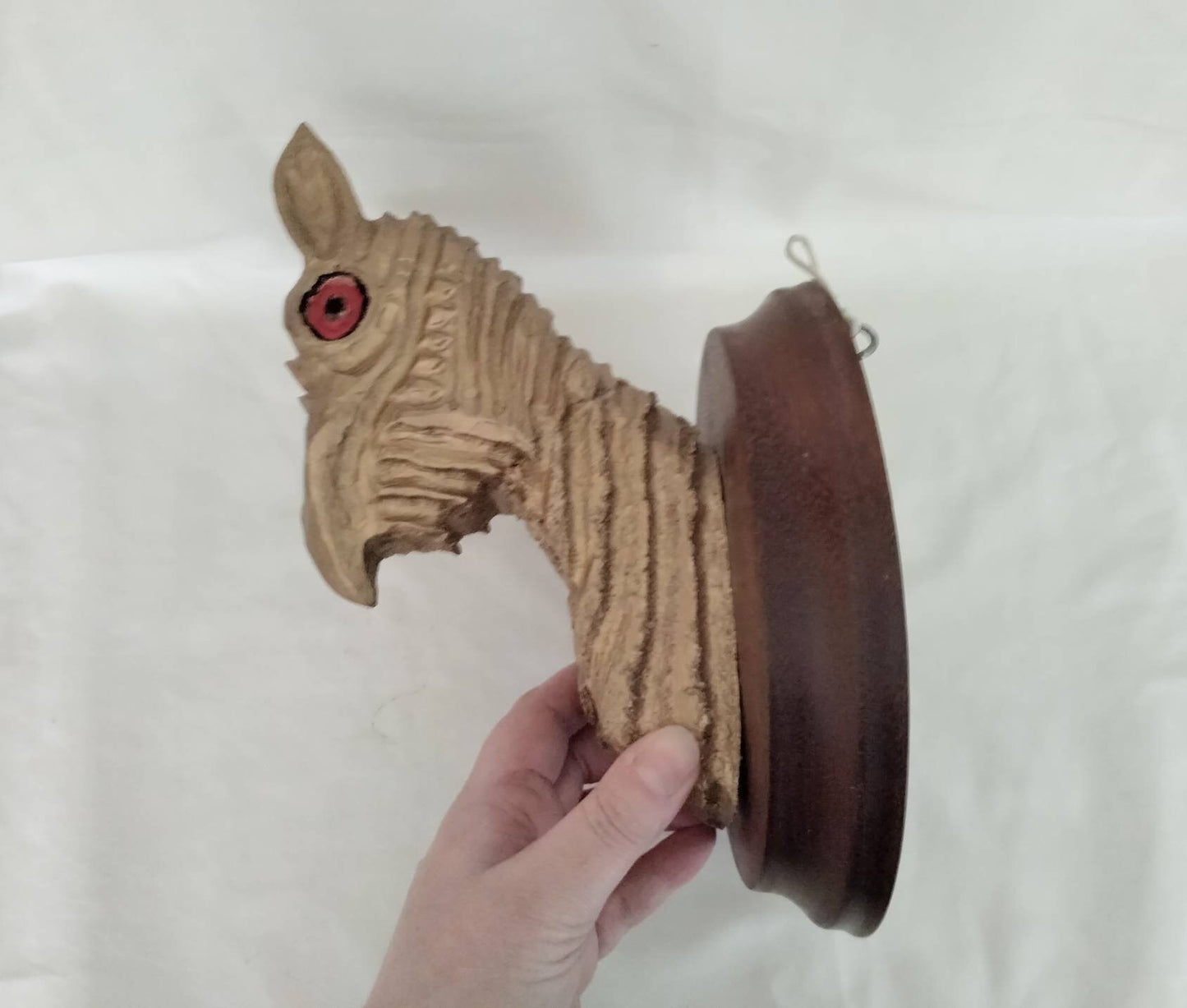 Unique hand carved gold painted wooden Griffin dragon wall art