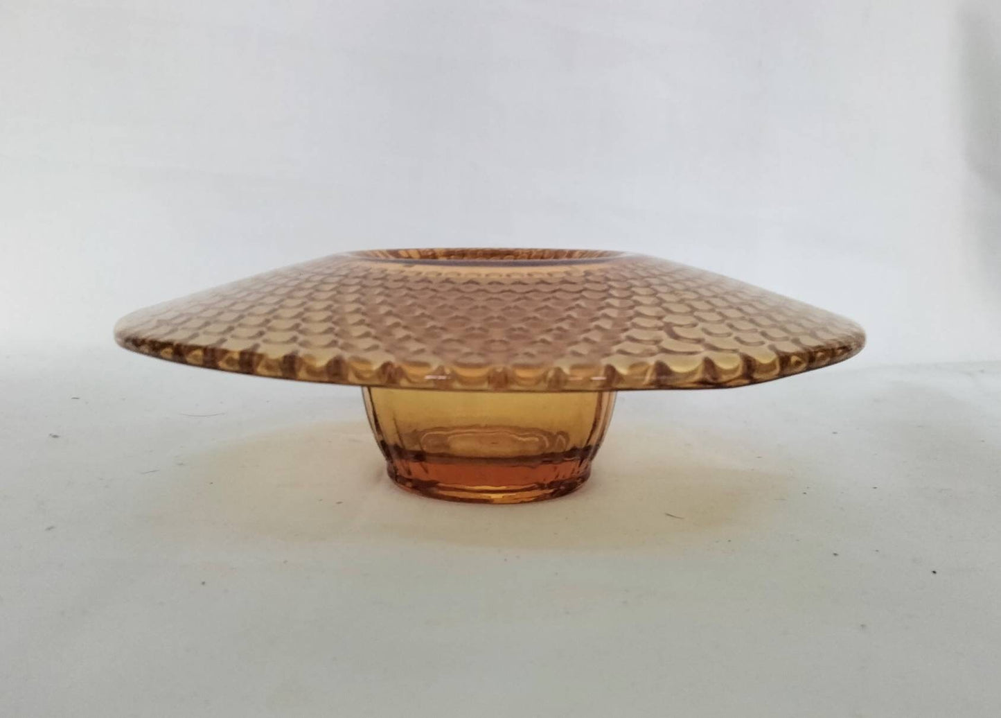 Art Deco Jobling Amber Glass Posy Vase