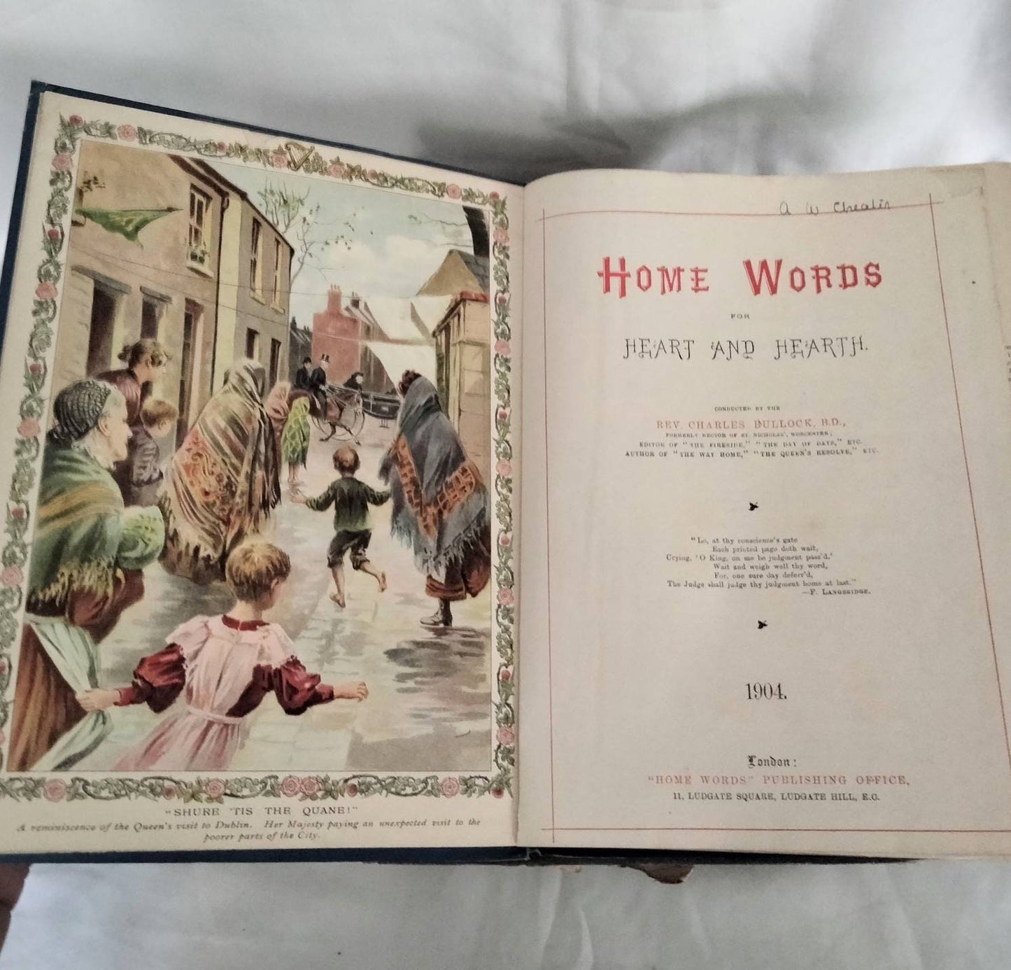 Edwardian Book Set Home Words for Heart and Hearth 1900 to 1904 5 volumes