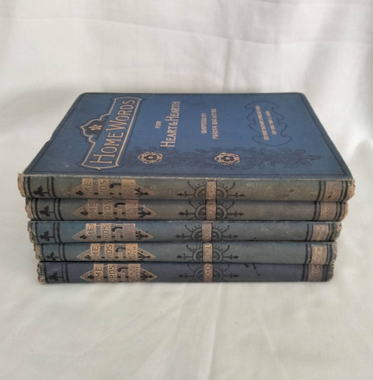 Edwardian Book Set Home Words for Heart and Hearth 1900 to 1904 5 volumes