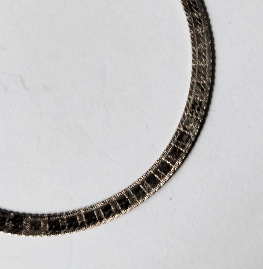 1970s sterling silver 925 Italy flat snake chain bracelet