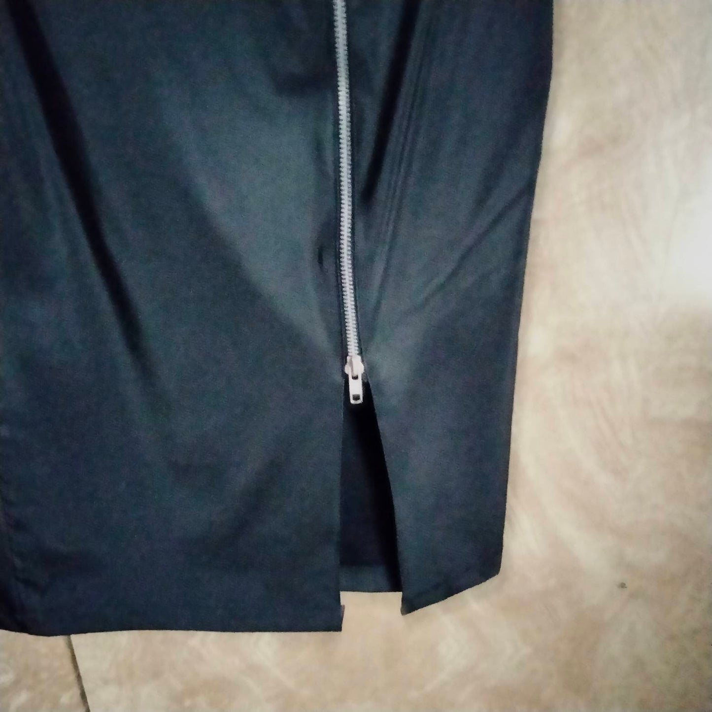 1990s Miss Selfridge black PVC zip front bandeau dress 14 never worn