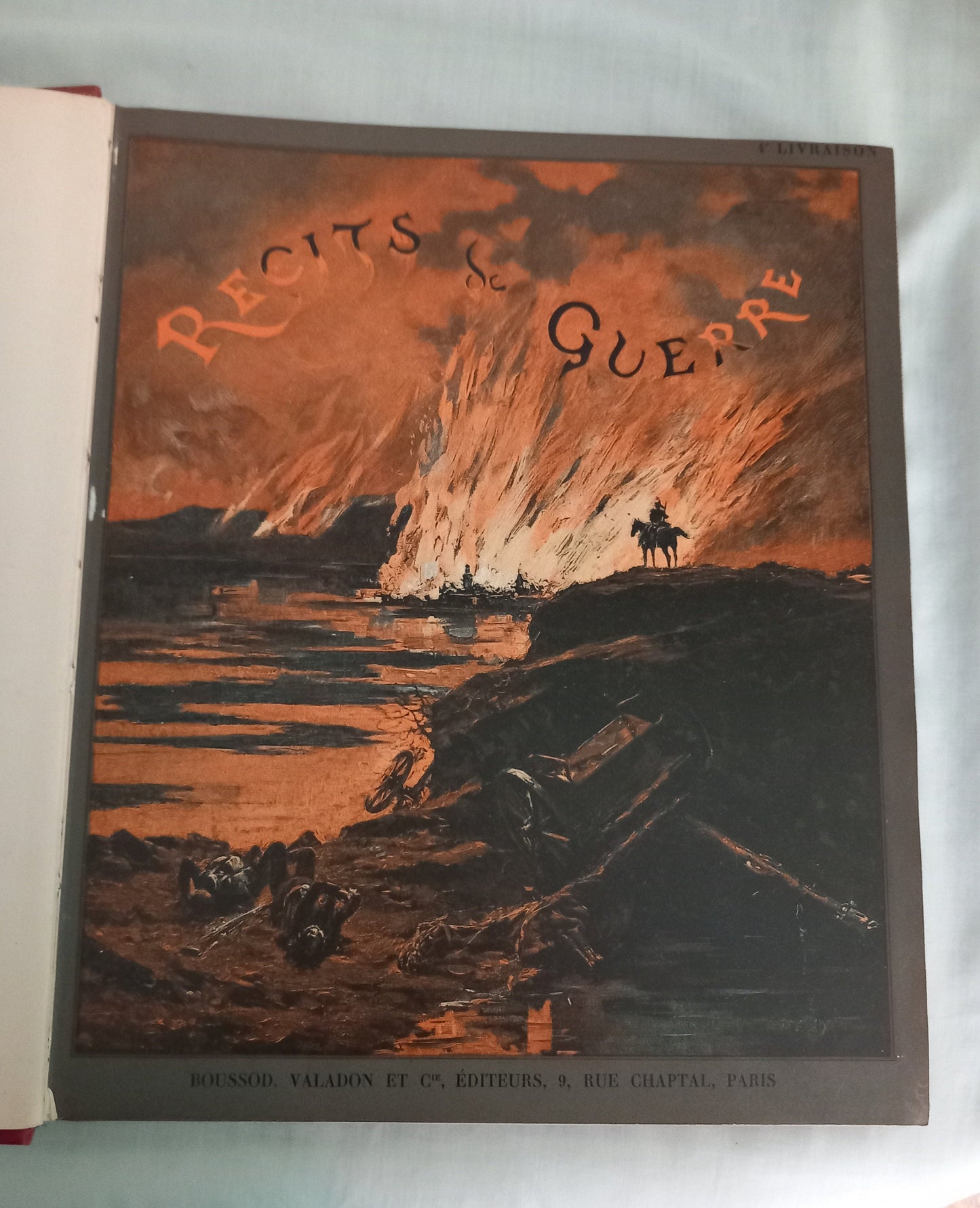Collectable French Victorian Book Recits De Guerre War Stories Fully Illustrated