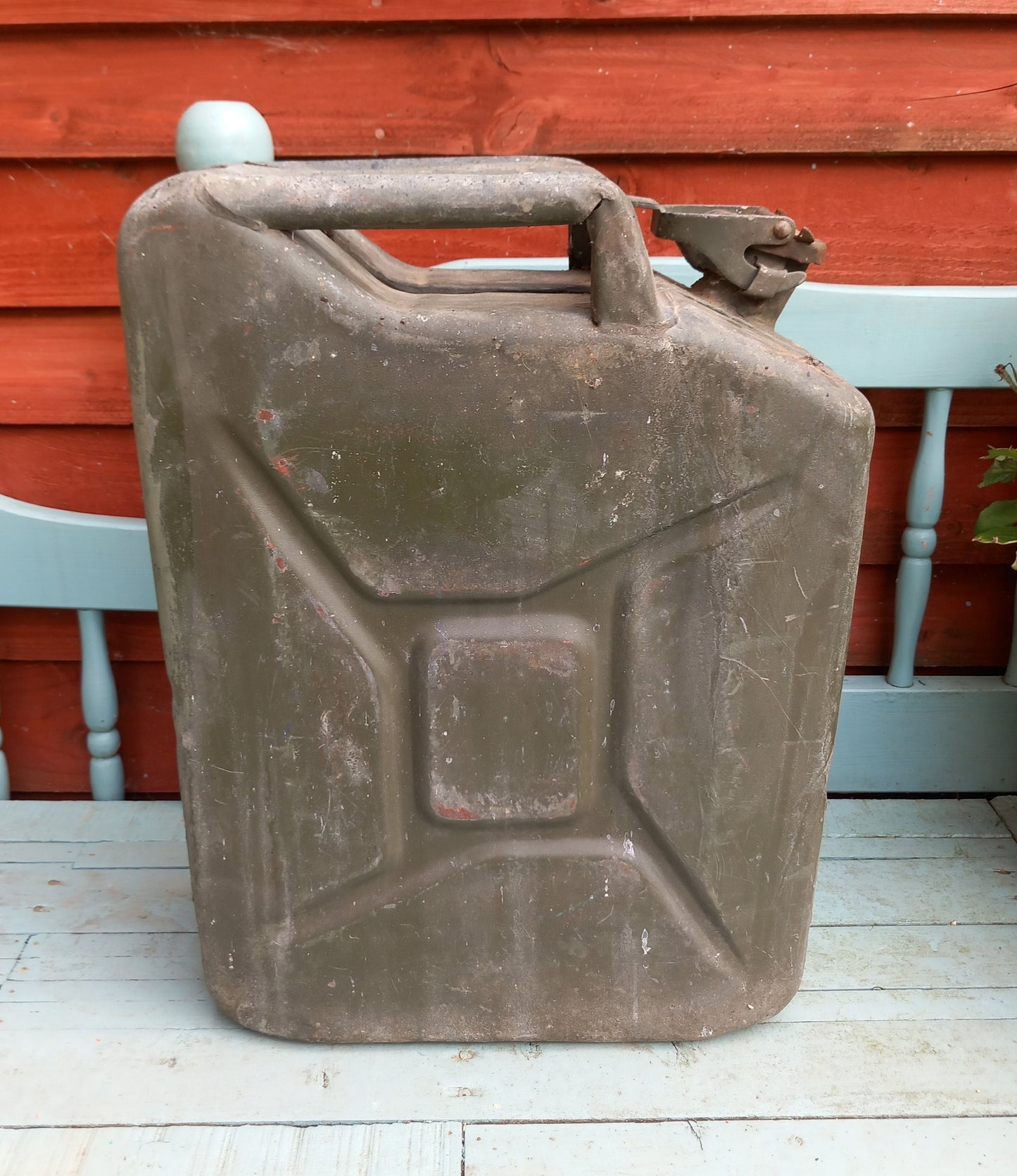 Army Military Green Metal Jerry Can 1969 Barn Find