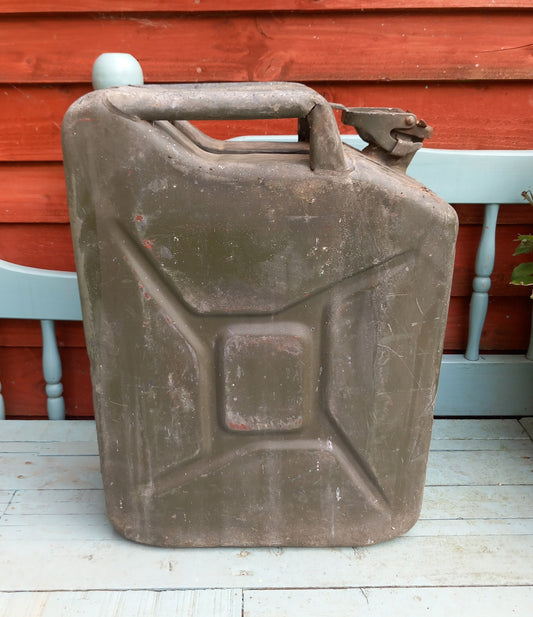 Army Military Green Metal Jerry Can 1969 Barn Find