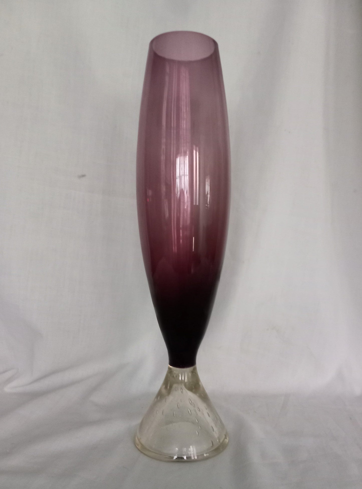 Mid Century Scandinavian Aseda Purple glass vase
