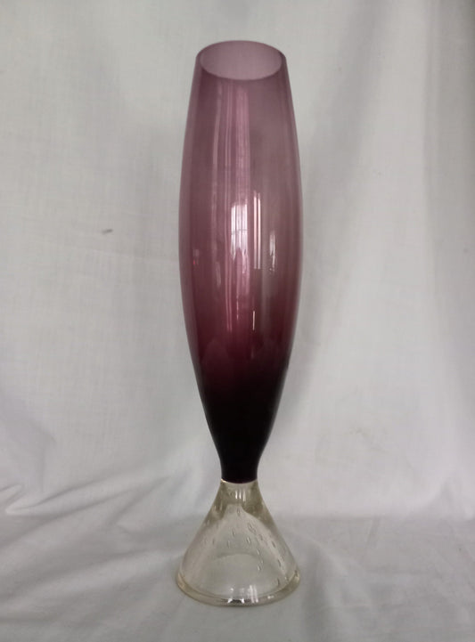 Mid Century Scandinavian Aseda Purple glass vase