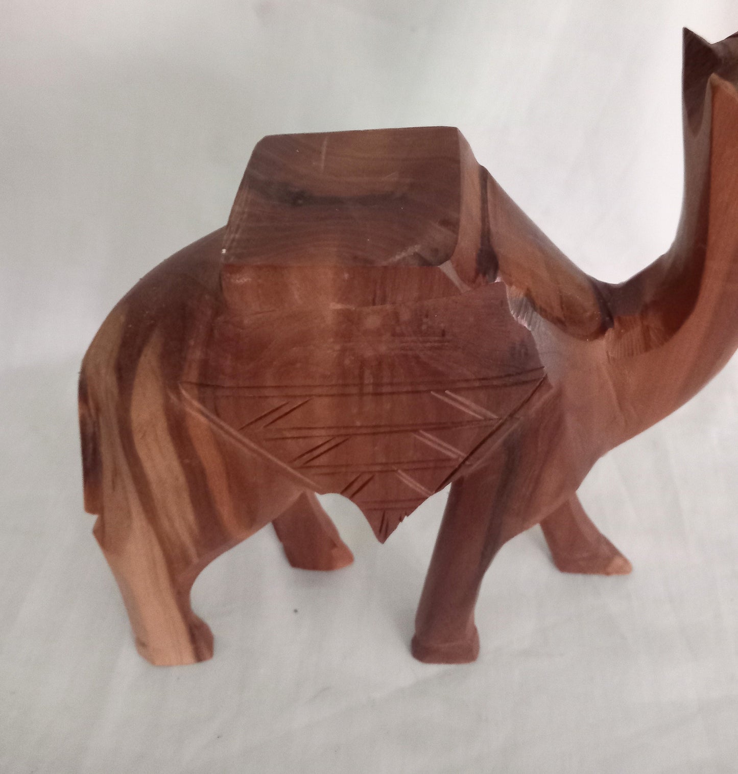 Hand carved ethnic wooden camel statue