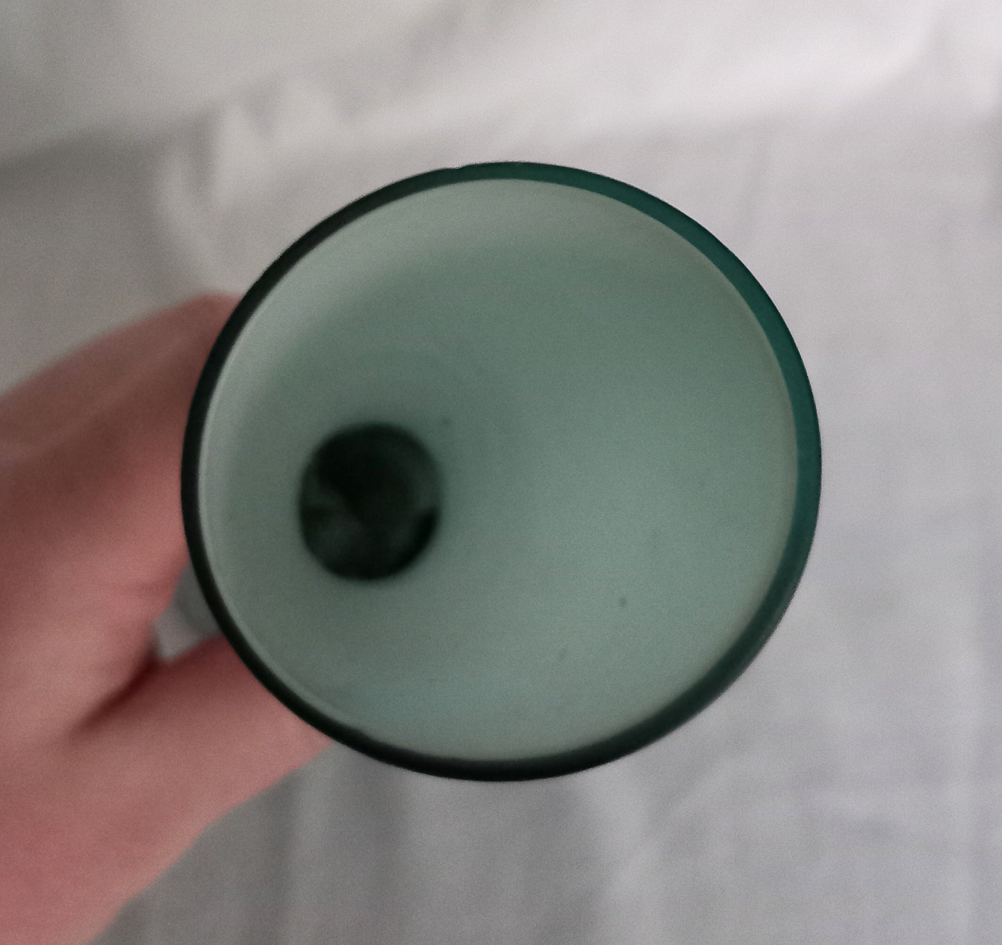Mid Century Scandinavian Swedish blue glass bud vase