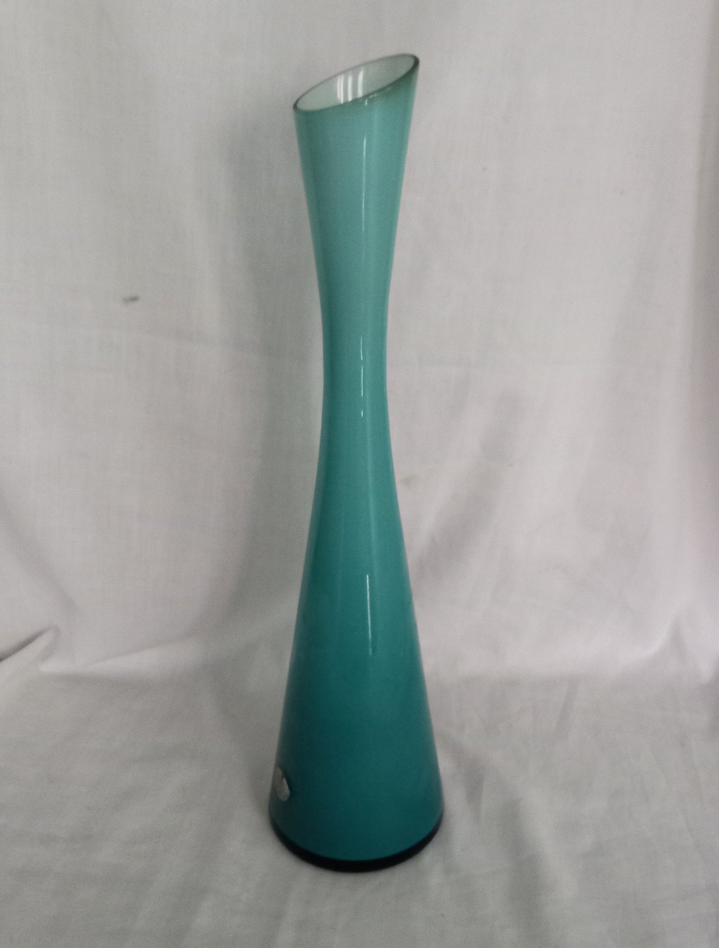 Mid Century Scandinavian Swedish blue glass bud vase