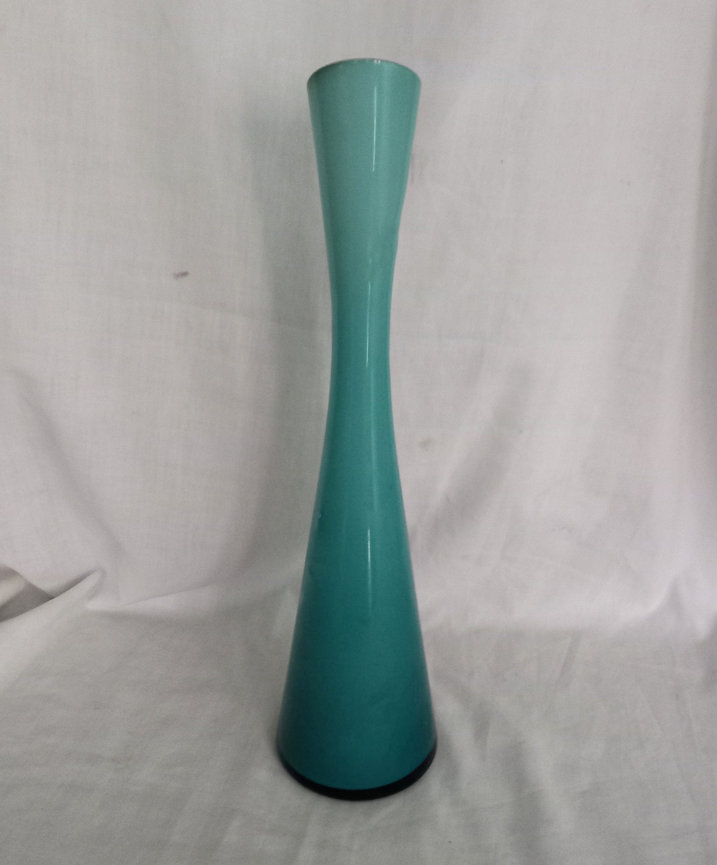 Mid Century Scandinavian Swedish blue glass bud vase