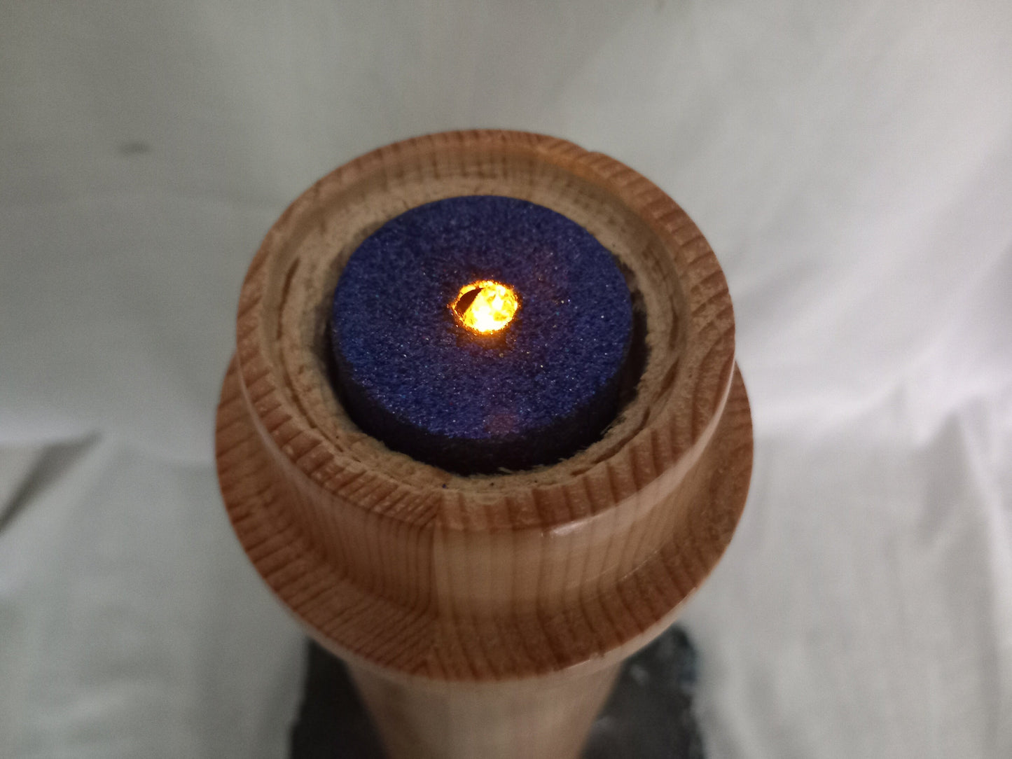 Hand Made Real Wood Lighthouse Accent Lamp