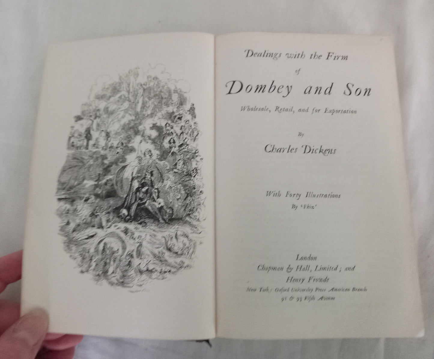 Dombey & Son by Charles Dickens 1909 Leather Bound Illustrated By Phiz