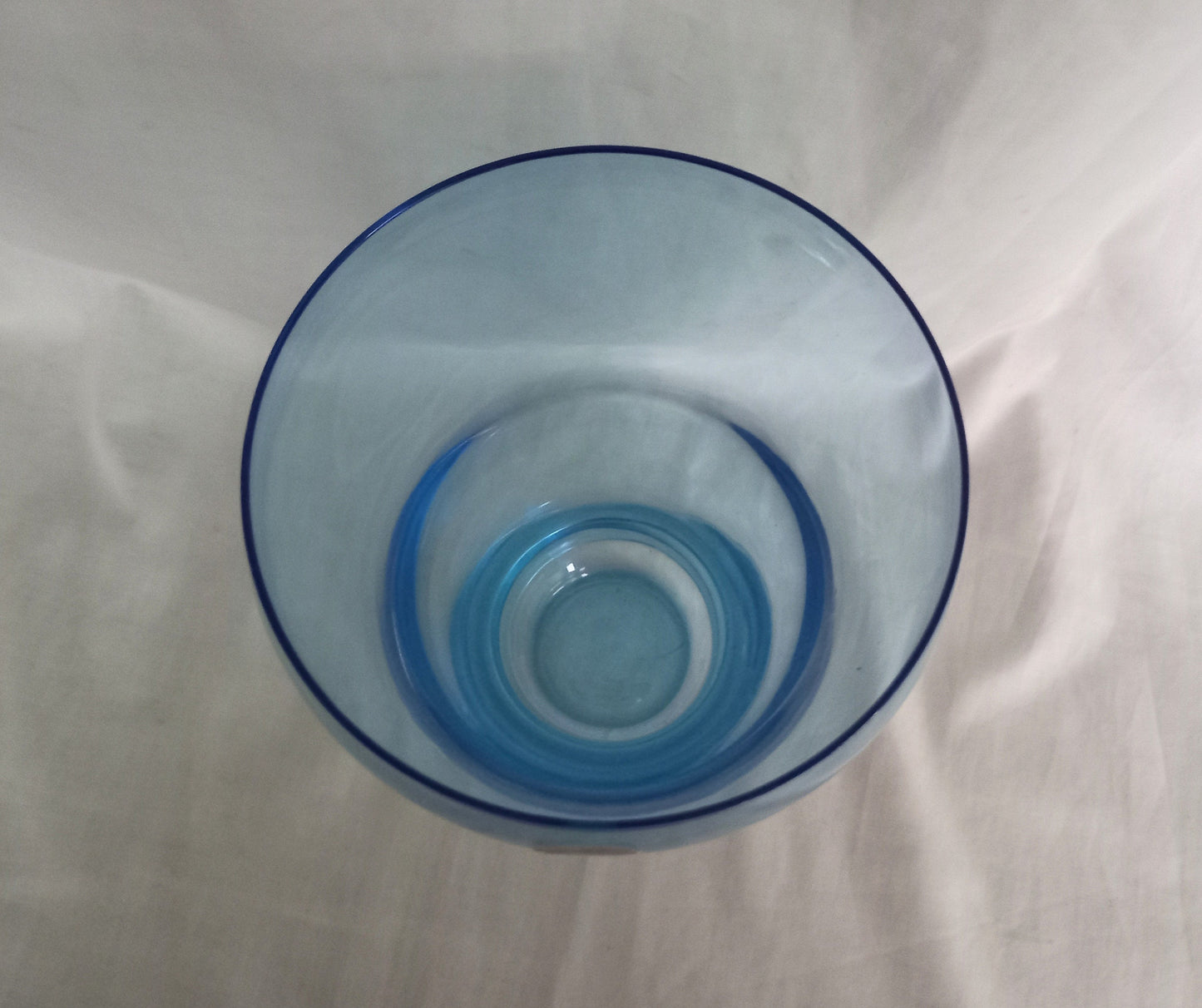 Bohemia Crystal Blue Glass Fontana Vase
