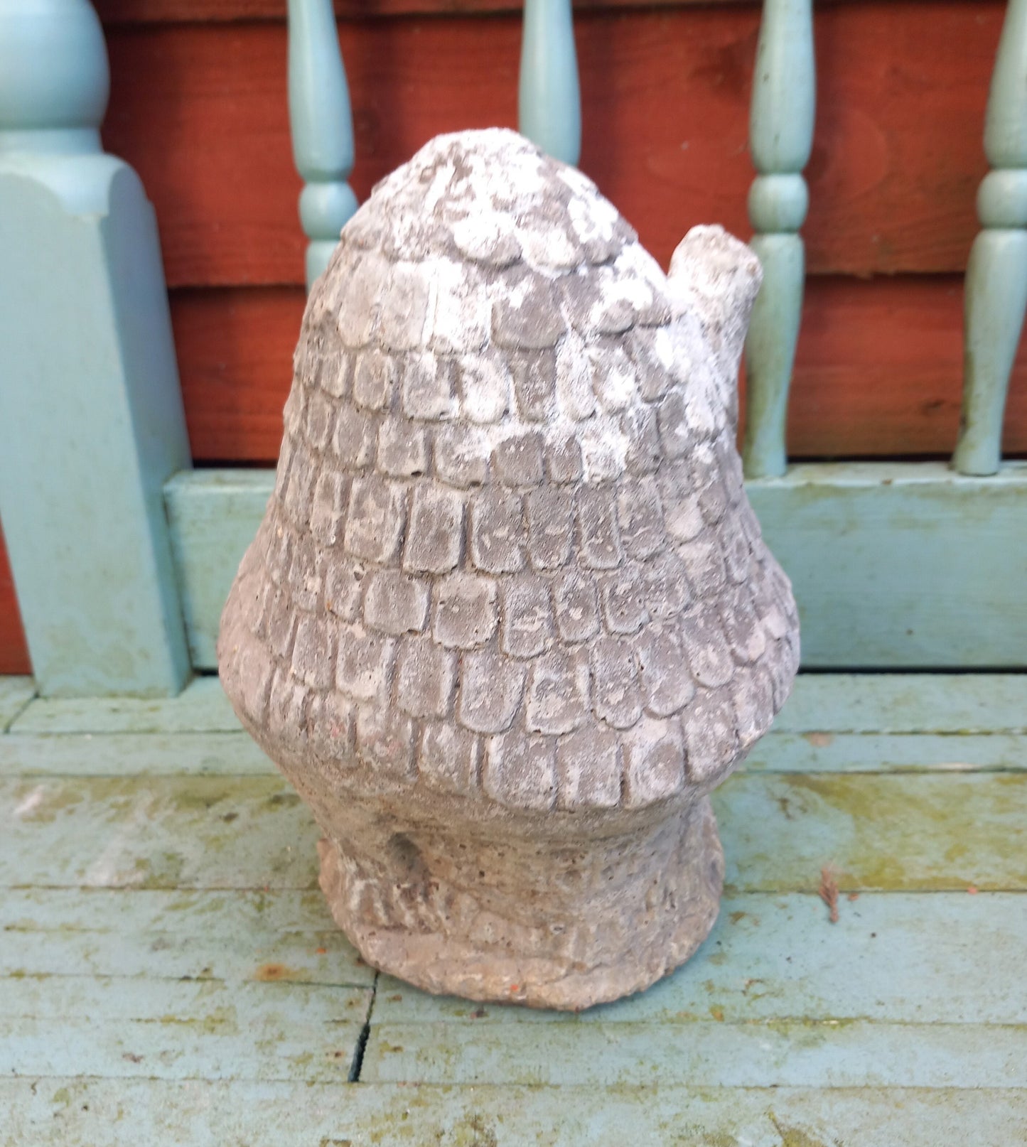Vintage concrete garden statue of a Mushroom House