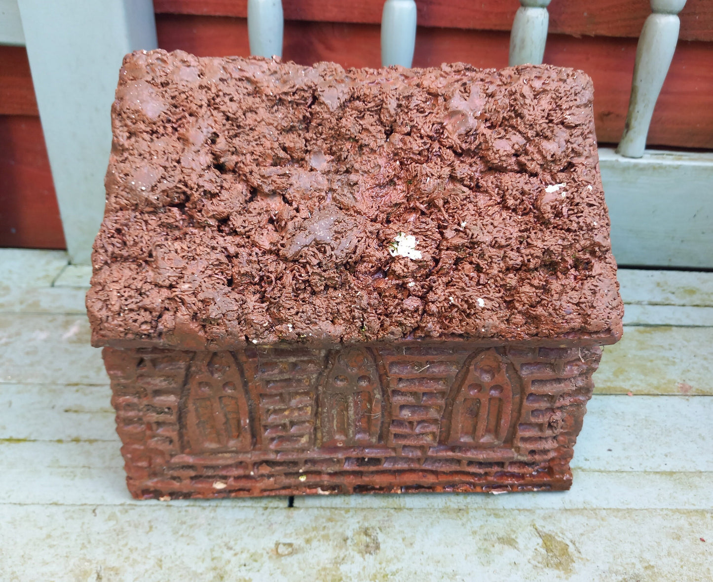 Hand Made Clay Chapel Garden Statue