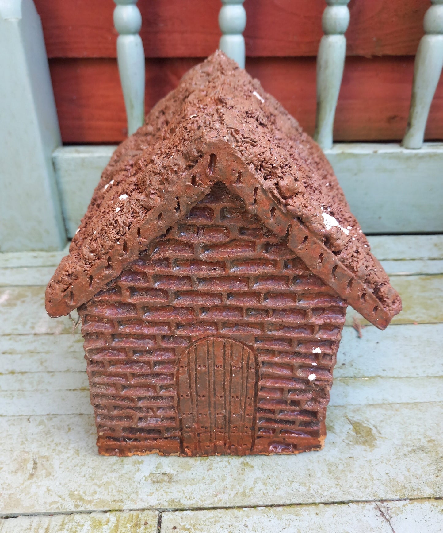 Hand Made Clay Chapel Garden Statue