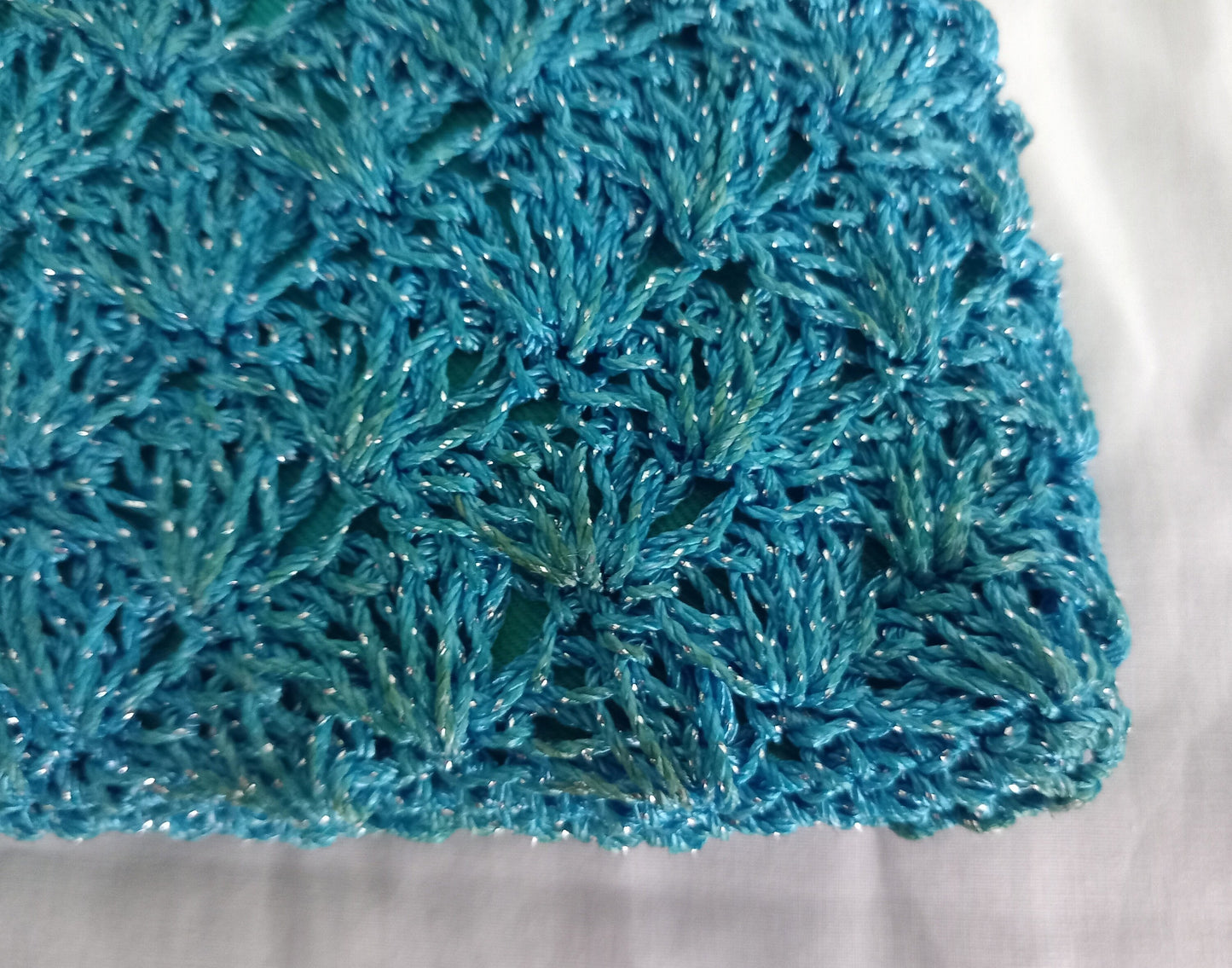 1960s Blue & Silver Textured Clutch Evening Bag